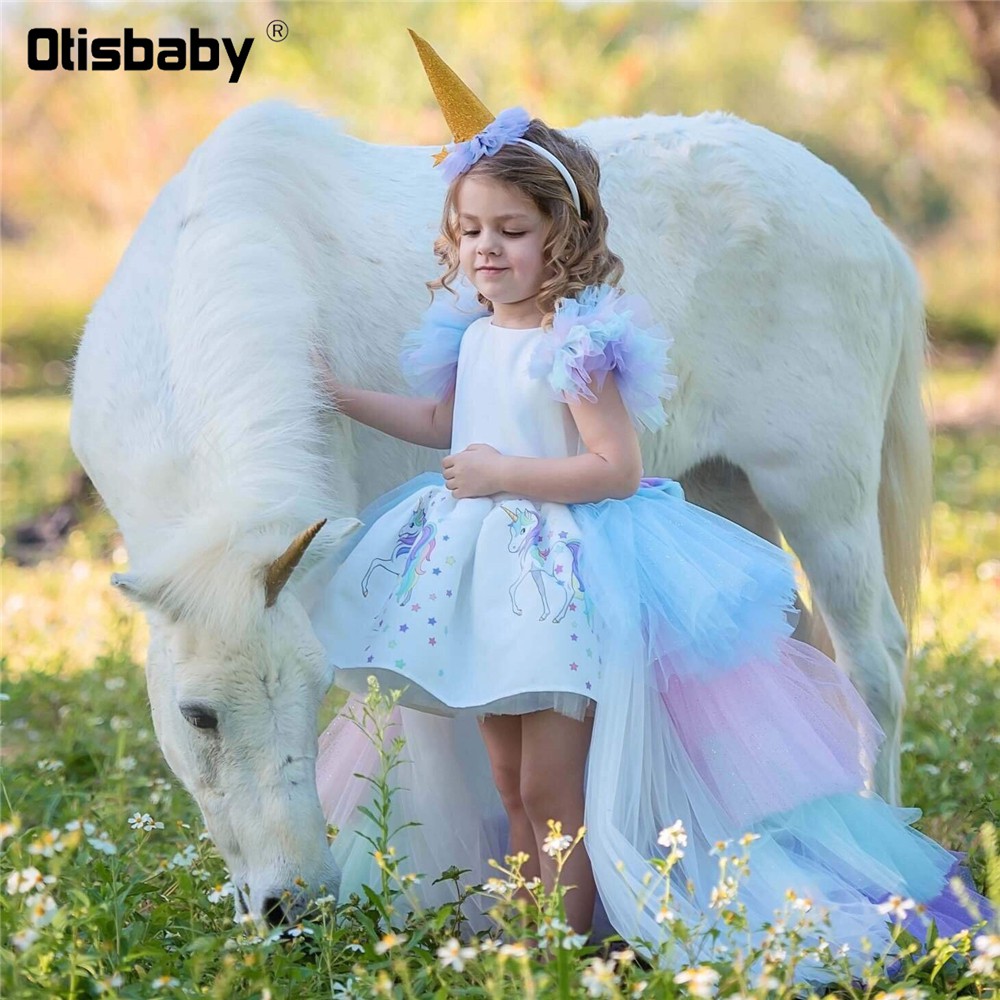 Gaun Pesta Anak Baby Girls Unicorn Dress Birthday Girls Backless Princess Tulle Tutu Dress Unicorn Shopee Indonesia