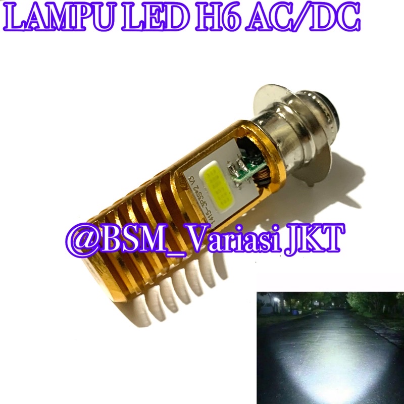 Promo Lampu motor led motor bebek/matic PRO ac dc HI/LO (CASING WARNA)