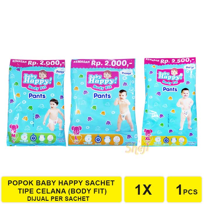 BABY HAPPY PANTS POPOK BAYI DIAPERS SACHET