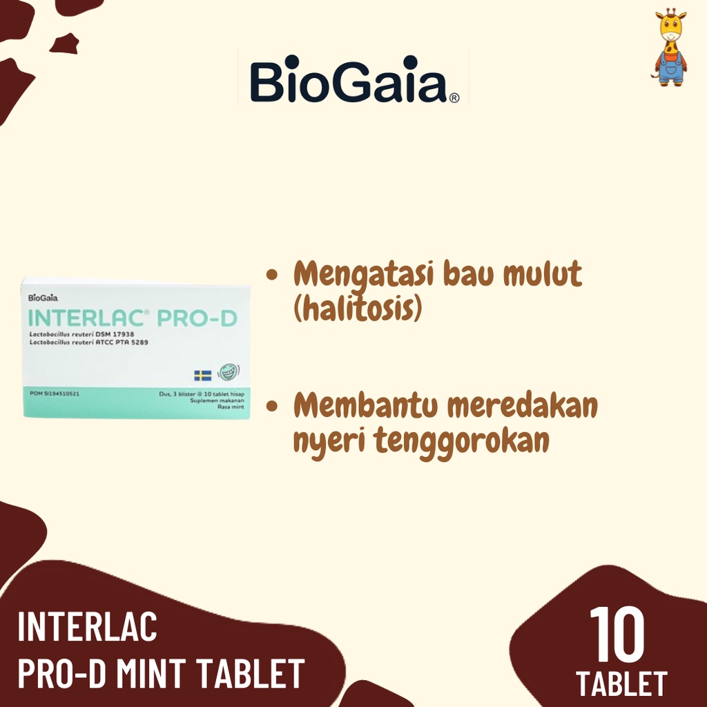 Interlac Pro-D Mint Tablet (10 tablet)