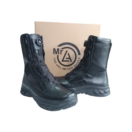 Mr.LA PDL BOA 2 Black - Sepatu PDL Tali Putar