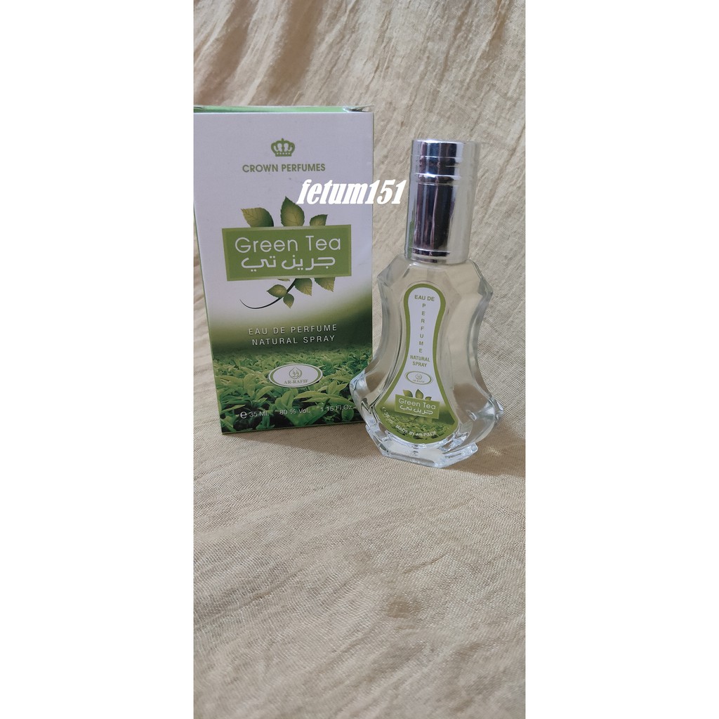 parfum arrafif minyak wangi spray 35ml GREEN TEA