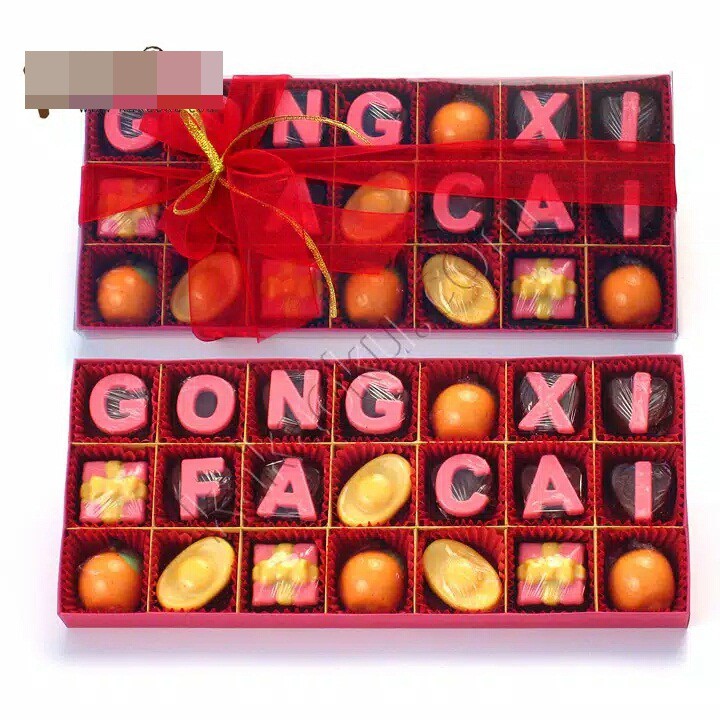 

cokelat say with spesial imlek isi 21 pcs (3x7)