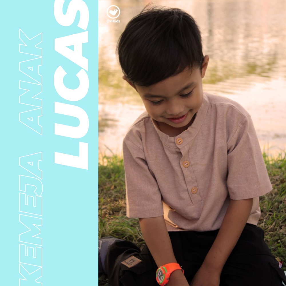 (1 Bulan-8 Tahun) Kemeja Anak Laki | Kemeja Koko | Atasan Lucas