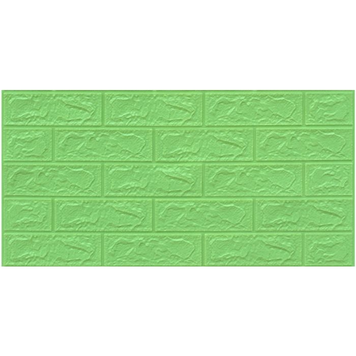 LYSASHOP- WALLPAPER DINDING 70x38.5cm KAMAR TIDUR RUANG TAMU 3D FOAM BATU BATA WALPAPER HIASAN DINDING POLOS  STIKER STICKER WALLBORDER WALL BORDER PEMBATAS-Hijau 70x38.5
