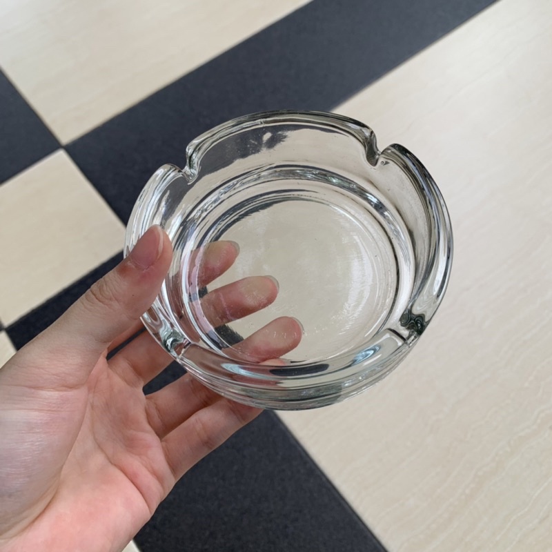 asbak bulat kaca bunga jarak tempat rokok tebal | asbak warna asbak cantik asbak unik asbak marble t