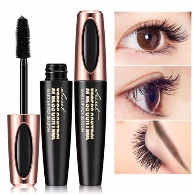 Medan Termurah long lasting &amp; waterproof Maskara Mascara 4D silk fiber eyelash Secret Macfee