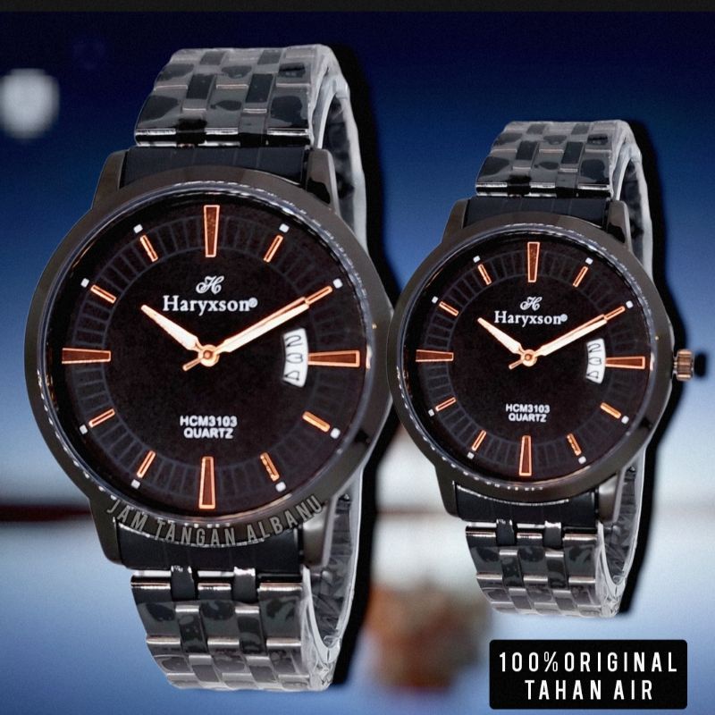 JAM TANGAN COUPLE ORIGINAL HARYXSON STEINLESS TANGGAL TAHAN AIR