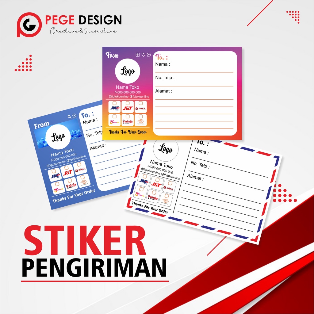 

STIKER LABEL PENGIRIMAN UNIK /MURAH