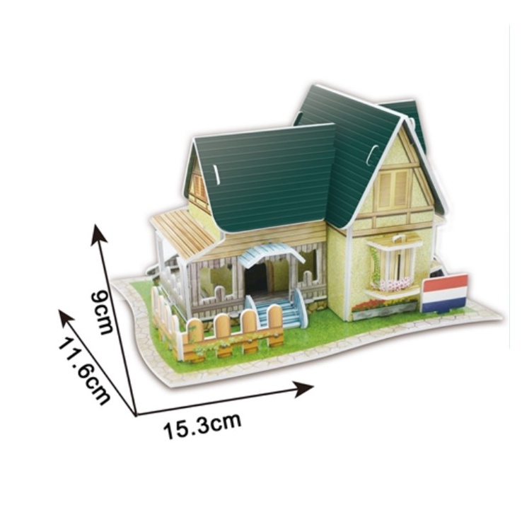 Puzzle 3D Anak - DUTCH Puzzle - Kado Anak DIY - Pazel Anak - Puzzle Negara Belanda - Pajangan Rumah