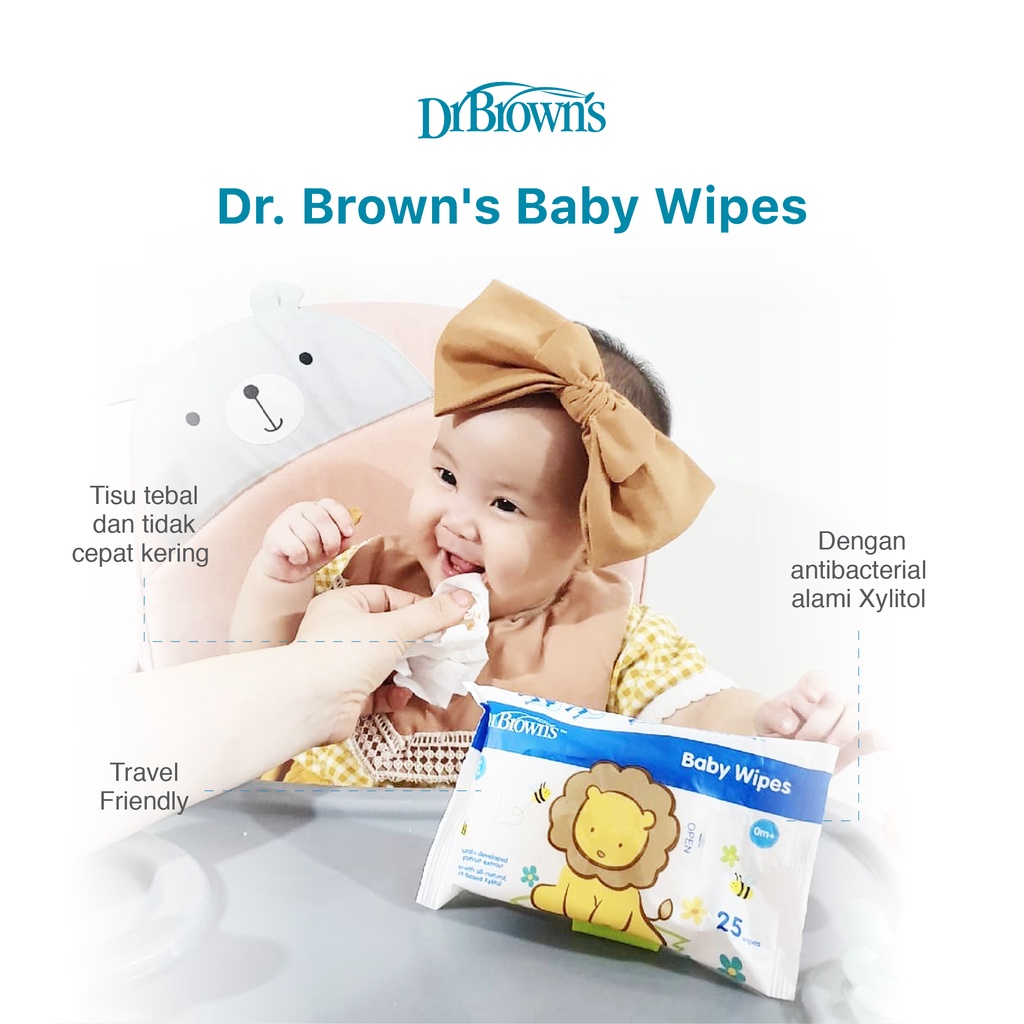 DR BROWNS BABY WIPES 4X25 SHEETS / HG044