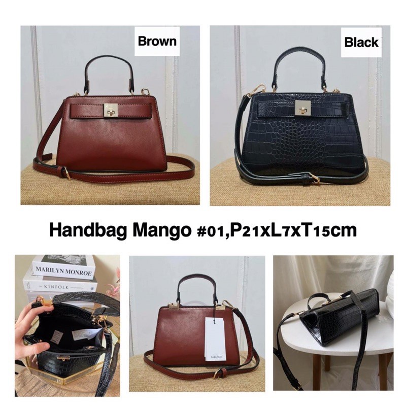 TAS SELEMPANG MANGO CROCO / MANGO HANDBAG IMPORT / MANGO SLINGBAG IMPORT BISA COD