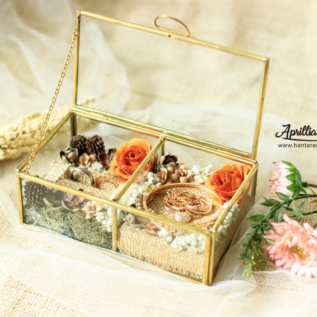 Kotak Perhiasan | Ringbox Tera Double Box Rustic