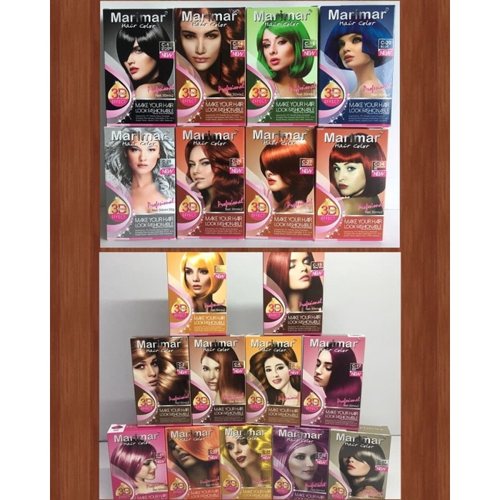 vf201tt Promo Murah Cat Rambut Marimar Hair Color 3D Effect 30Ml - Brown Cz20Z1C