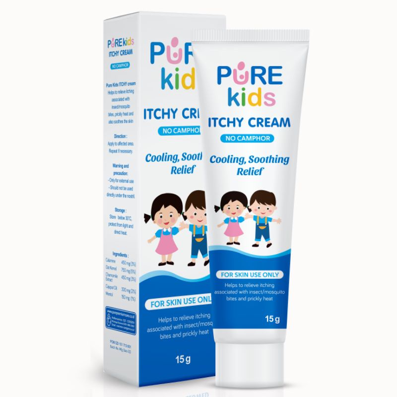 PUREKIDS pure kids ITCHY CREAM, krim Bayi pereda gigitan serangga, biang keringat