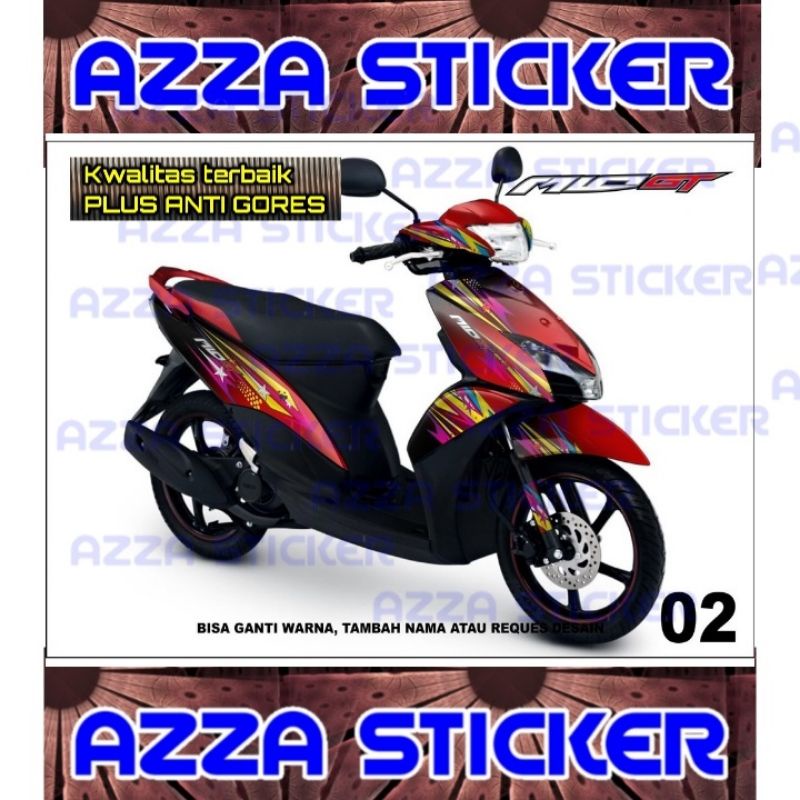 Sticker Decal Motor Mio GT Full Body Stiker Mio GT  Dekal Mio GT Full Body Model 02