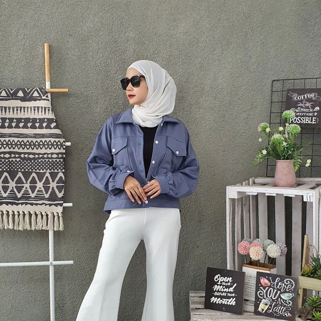 Nara Grosir - Ausy Jaket l Jaket Polos Wanita