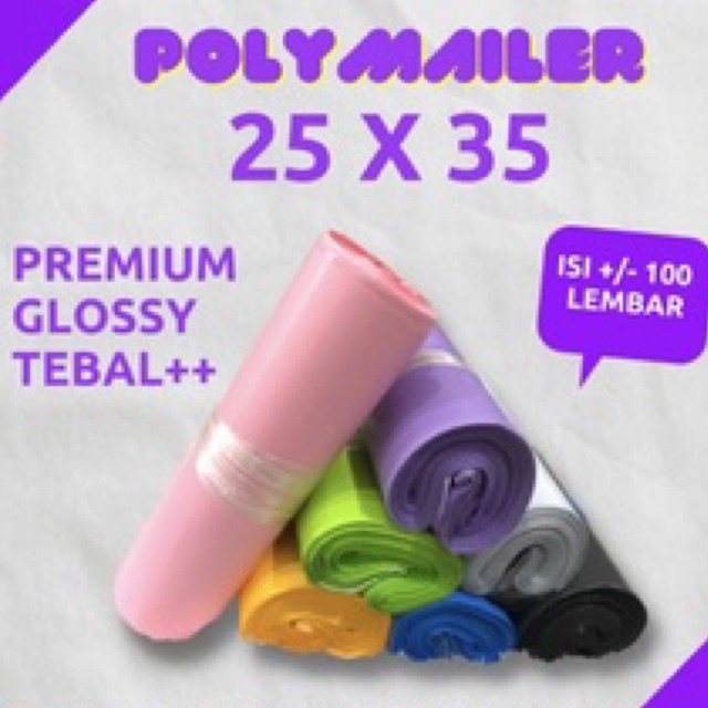 Polymailer 25x35 cm 100Pcs/ Plastik Packing PREMIUM 25 x 35 cm