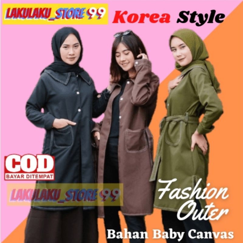 Jual Long Blazer Wanita Korea Style Terbaru Kekinian Jaket Blaser Outer