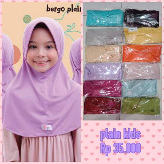 Bergo plain laura anak by miulan hijab kerudung jilbab Bergo plain laura anak by miulan hijab kerudung jilbab