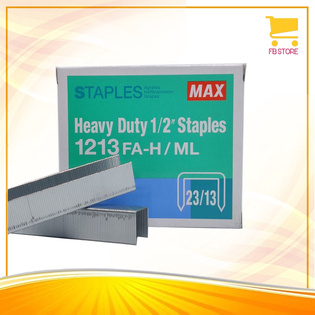 

Isi Staples / Stapler Max ORIGINAL Heavy Duty 1/2" 1213FA-H / ML 23/13 1000 STAPLES