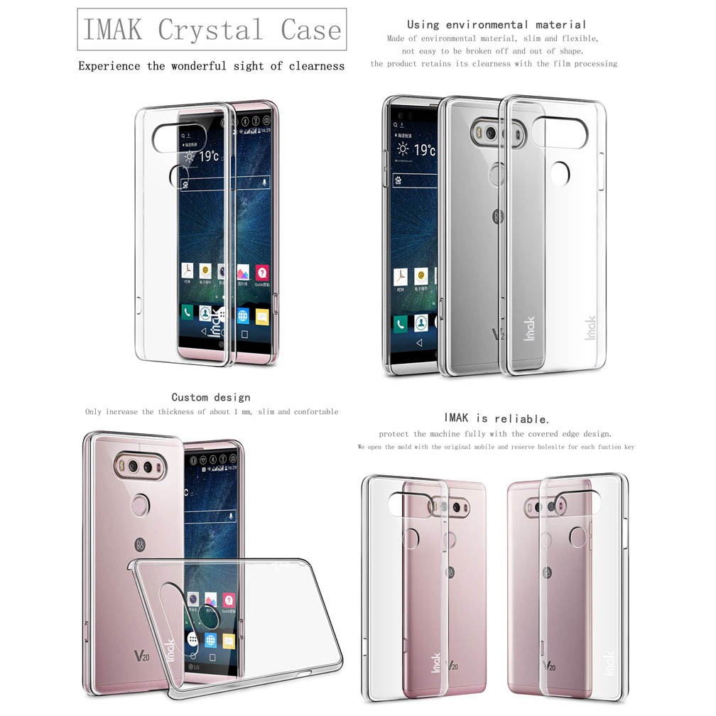 Imak Crystal Case 2nd Series LG V20 / Case HP LG V20 Keren Bening