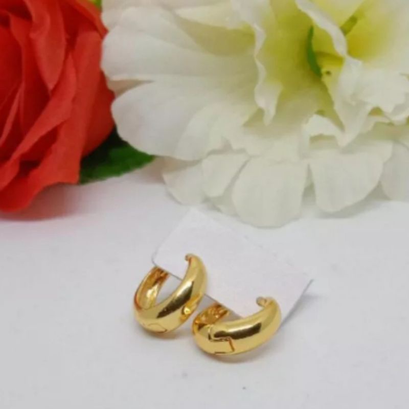 ANTING JEPIT POLOS DEWASA TITANIUM GOLD ASLI ANTI LUNTUR DAN KARAT