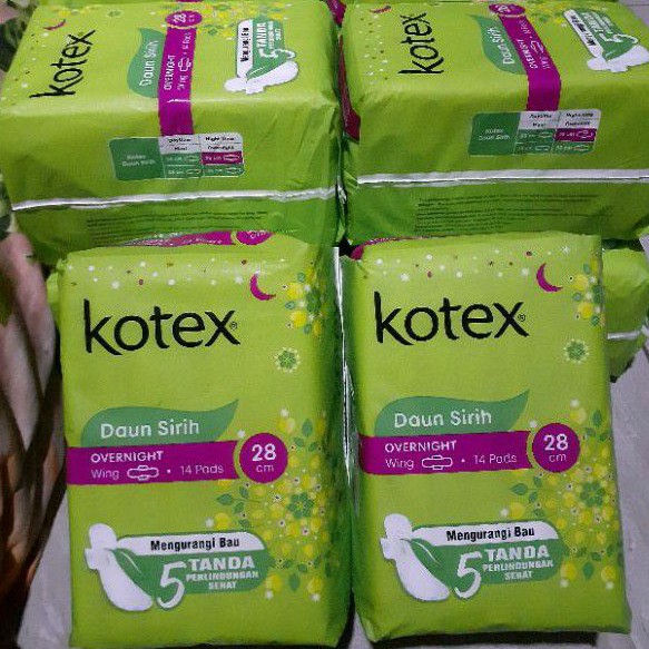 Kotex Daun Sirih Overnight 28cm (14pads)