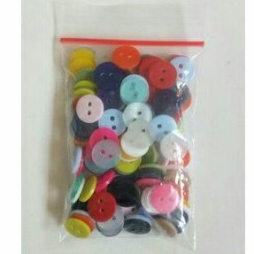 Kancing baju kemeja Isi 144 pcs mix warna Diameter 11 mm - Kancing Baju Gepeng - Kancing lubang dua
