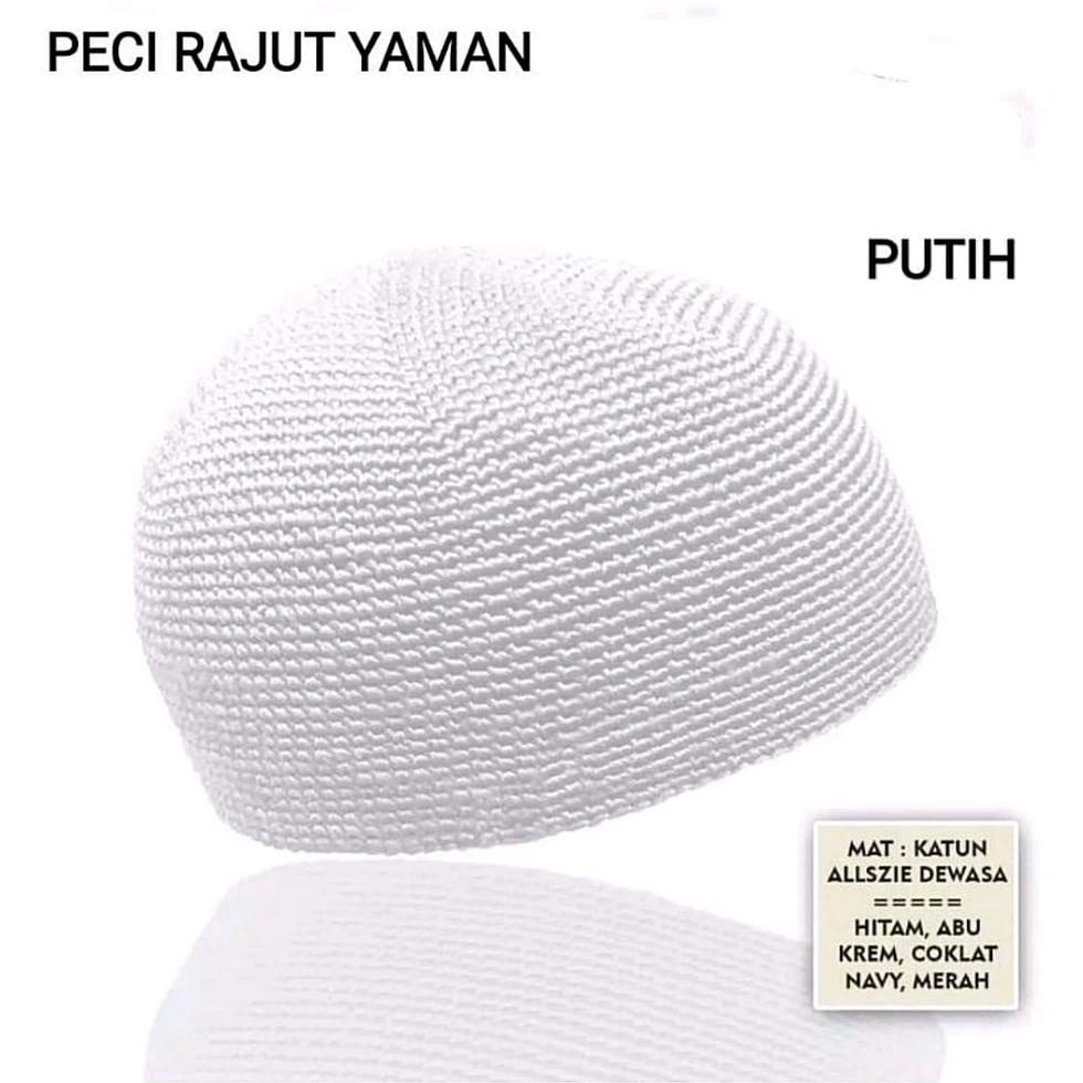 MURAHGROSIR PECI RAJUT YAMAN POLOS SUPER TEBAL IMPORT KOPIAH SONGKOK SULAM DEWASA HARGA ALL SIZEPECI