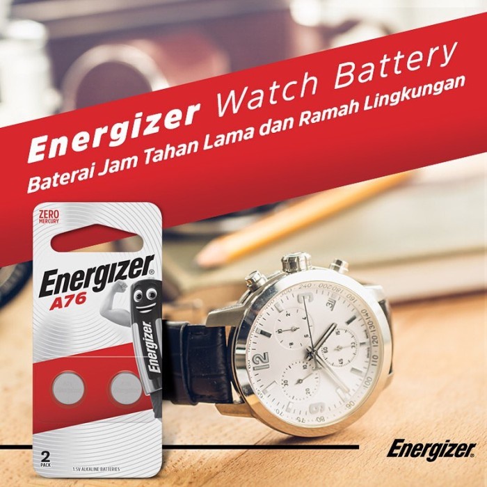 Energizer - Baterai Alkaline A76 Batre Remote Tv Jam Tangan #98