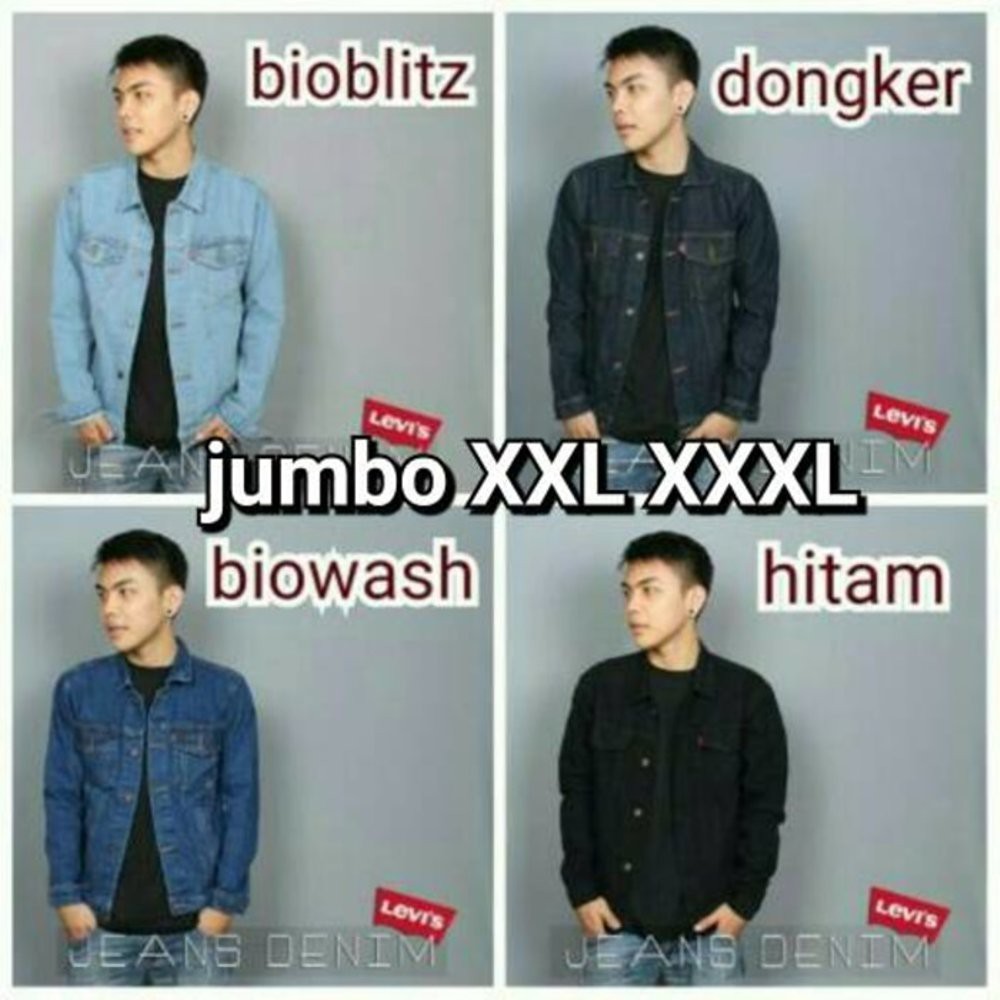 TERKEREN PROMO MURAH JAKET JEANS PRIA JAKET PRIA JAKET JUMBO JAKET JEANS JUMBO Jaket Kekinian