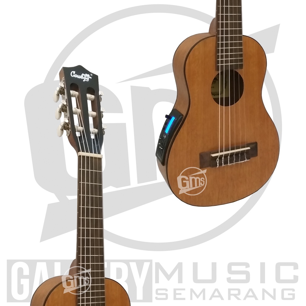 ORIGINAL!!! Guitalele Elektrik Import Merk Cowboy GK-6 NA GK 6NS Equalizer Tuner Cowboy AW-5