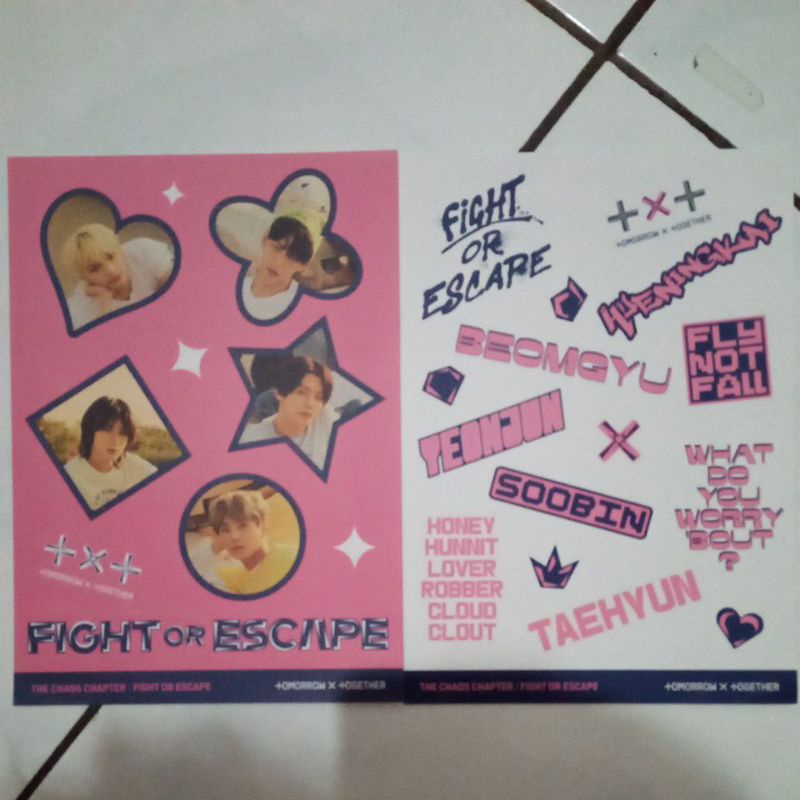 OFFICIAL STICKER TXT THE CHAOS : FIGHT OR ESCAPE FIGHT VER
