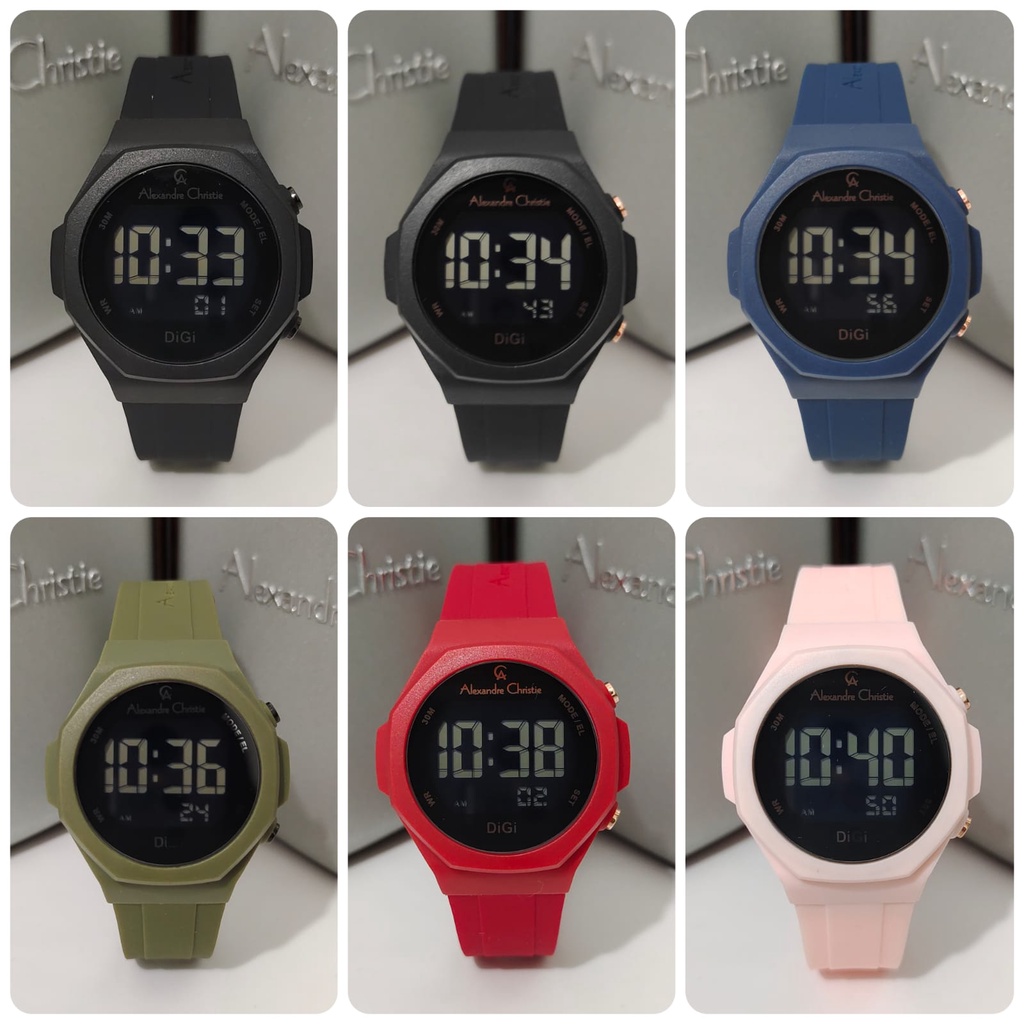 Jam Wanita Digital Alexandre Christie AC9359 AC 9359 ORIGINAL Alexander Christie Garansi Resmi