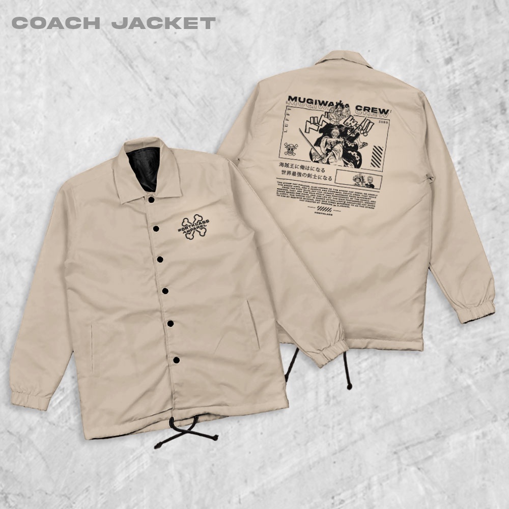 Fortglass Mugi Coach Jaket Pria Outwear Unisex Parasut