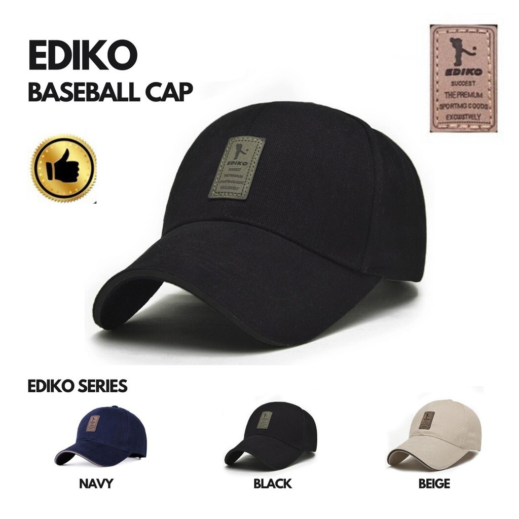 Topi Baseball Golf Label Ediko Snapback Cocok Untuk Outdoor Topi Distro