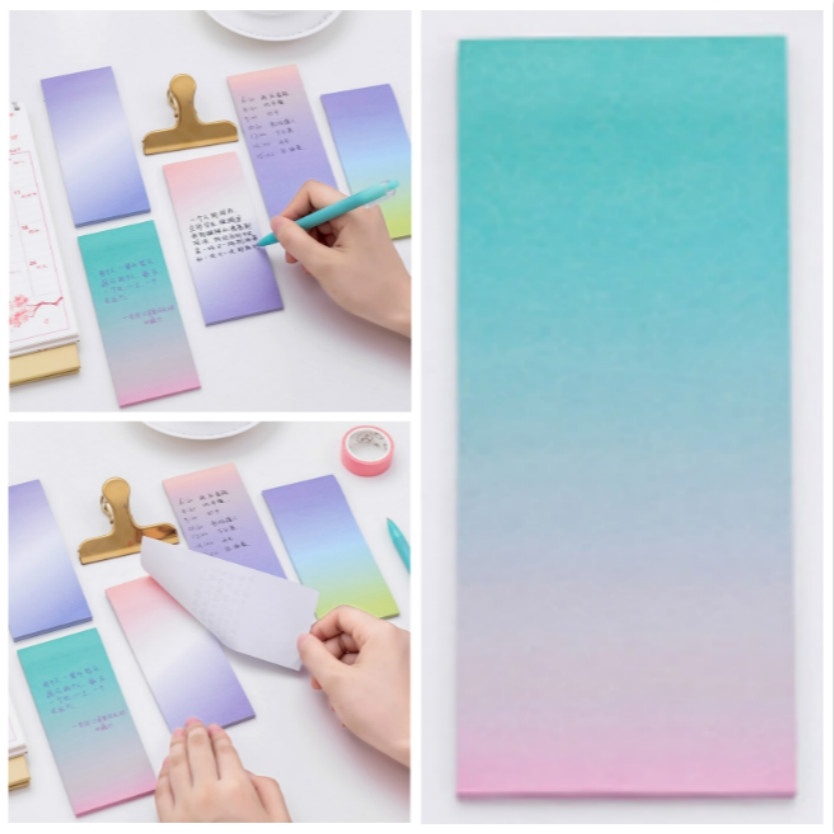 Creative Long Section Gradient N Times Sticky Notes Can Tear A Message Notes Sticky Notes