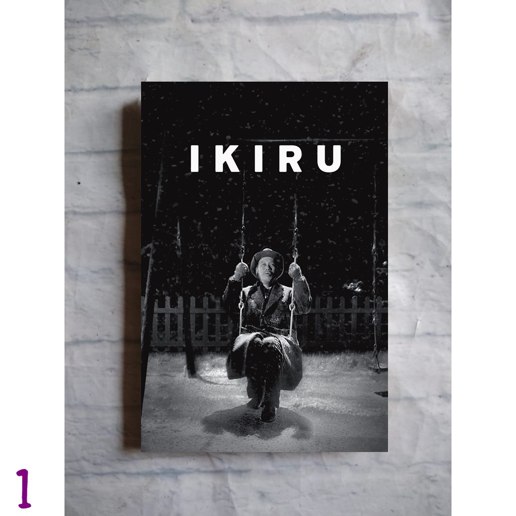 POSTER FILM IKIRU 1952 - AKIRA  Kurosawa - hiasan dinding - klasik - vintage