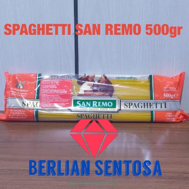 

spaghetti san remo 500gram spageti 500gram