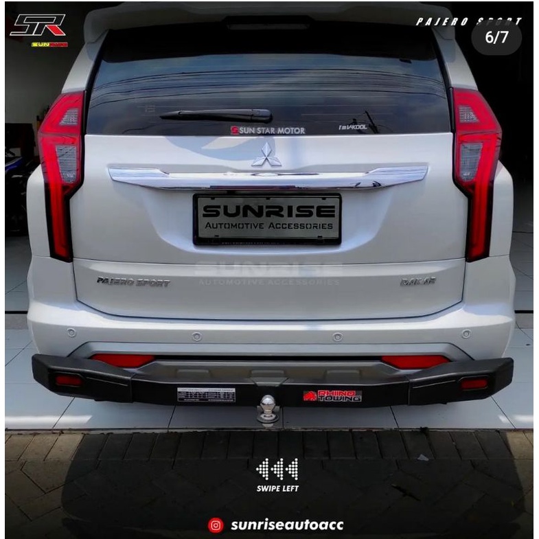 Towing bar bumper Tanduk belakang besi towing rhino reflektor Pajero lama/all new pajero Sport 2016 