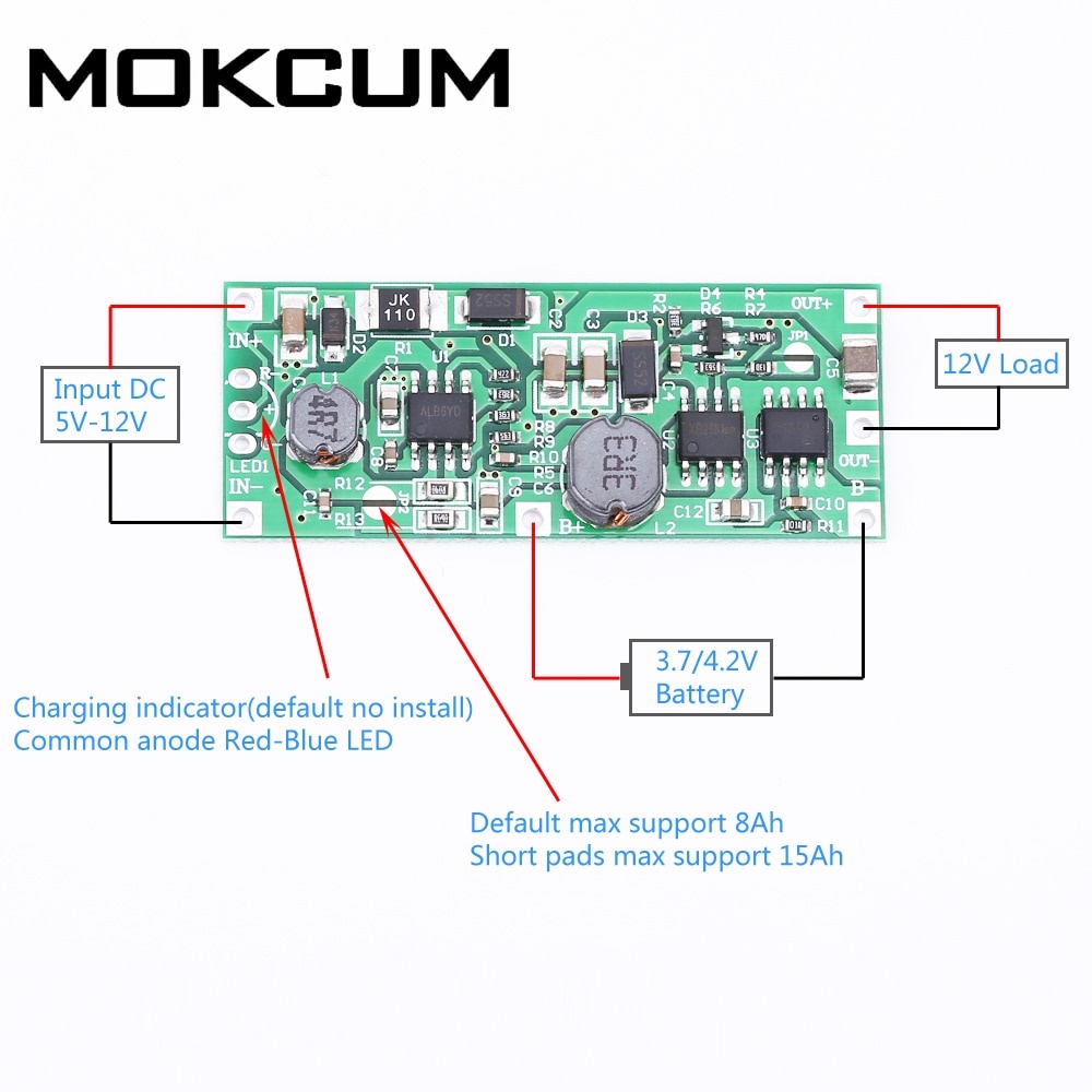 Modul UPS 12V 9V Baterai 18650 Lithium Pengaman Anti Mati Lampu Always On