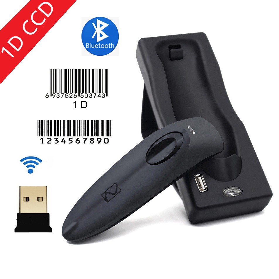 Mesin  Scanner Barcode  Bluetooth Wireless 1D 2 4GHz 