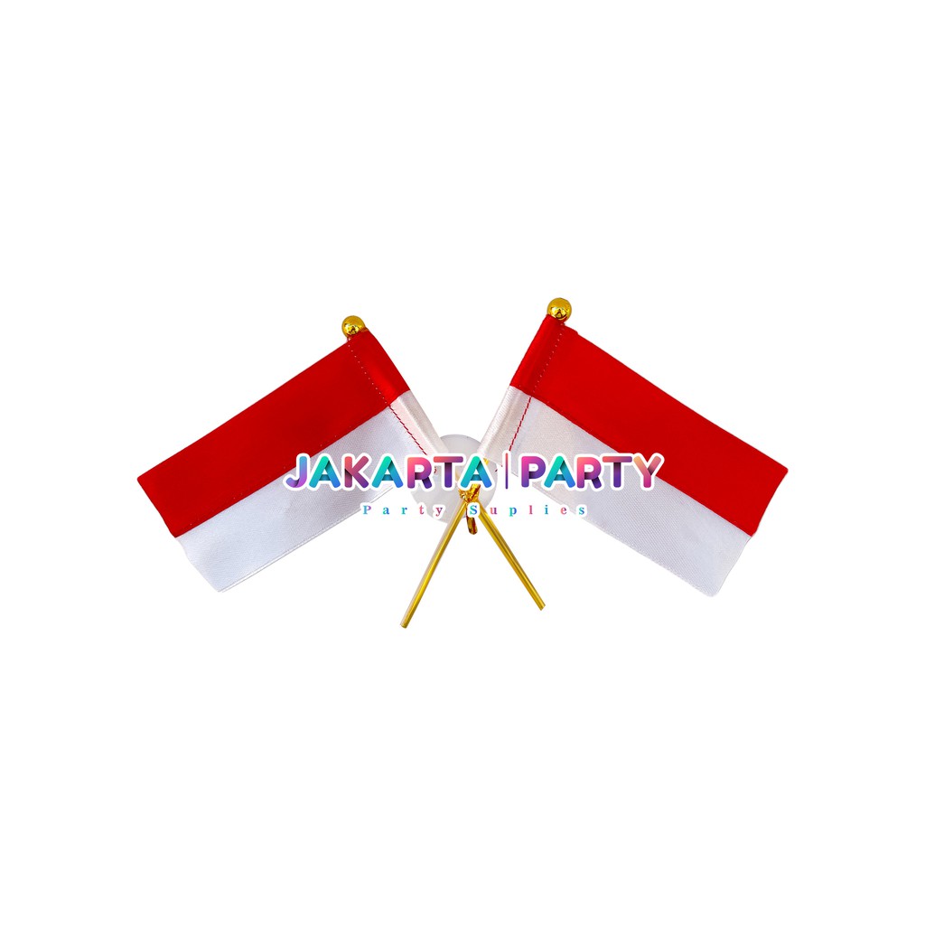 Bendera Merah Putih Tempel / Bendera Tempel Kaca / Aksesoris HUT RI / Hiasan 17 Agustus / HUT RI