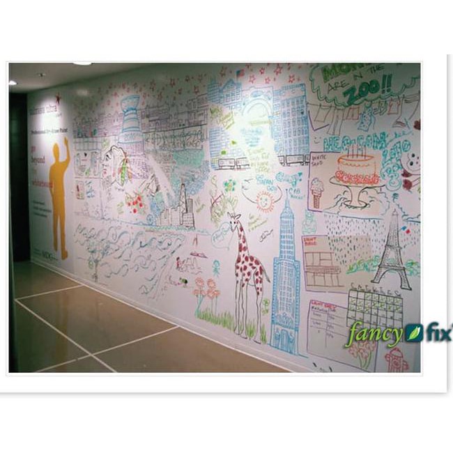 

WHITEBOARD ADHISIVE PORTABLE PAPAN TULIS TEMPEL PENGAMAN DINDING
