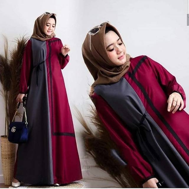 Simply Dress - Mareeyam Official - Gamis Polos - Maxy Muslim Bigsize Toyobo