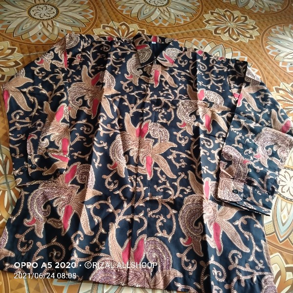Batik Pria Lengan Panjang Full Furing Katun Baturaden - Kemeja Batik Pria Cowok Modern Premium