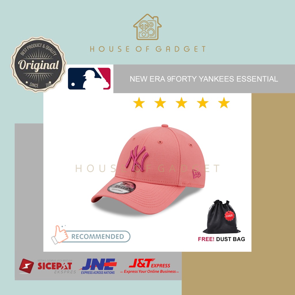 ORIGINAL New Era 940 9FORTY MLB New York Yankees League Essential Pink Cap