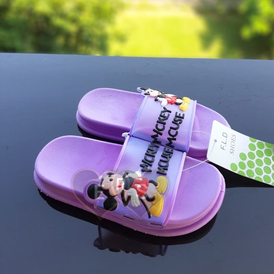 TOKOERS Sandal Anak Perempuan / Sandal Selop Anak Import Umur 4 5 6 tahun - Sandal Jelly Mickey Mouse - XNY8839-2