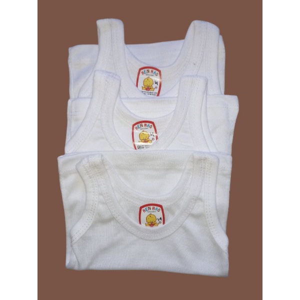 3 Pcs Singlet Dalam Polos Putih No 14-30 Hen Hao